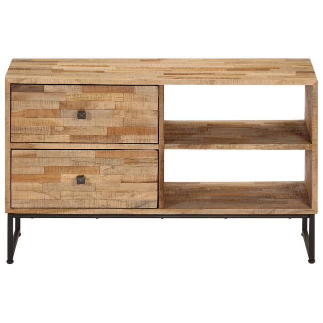 Meuble Tv Bois De Teck Recyclé 90 X 30 X 55 Cm