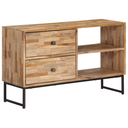 Meuble Tv Bois De Teck Recyclé 90 X 30 X 55 Cm