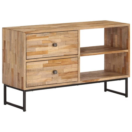 Meuble Tv Bois De Teck Recyclé 90 X 30 X 55 Cm