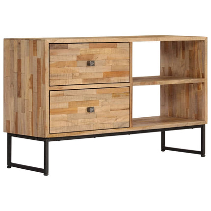 Meuble Tv Bois De Teck Recyclé 90 X 30 X 55 Cm