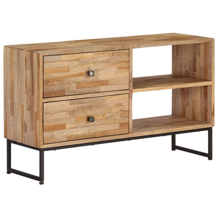 Meuble Tv Bois De Teck Recyclé 90 X 30 X 55 Cm