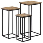 Ensemble De Tables Pour Plante 3 Pcs Teck Recyclé