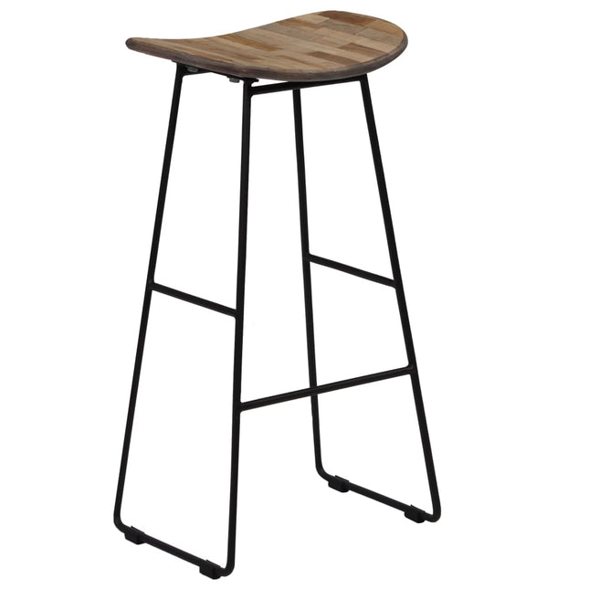 Chaises De Bar Lot De 4 Teck Recyclé
