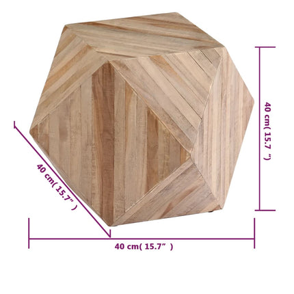 Table D'appoint Teck Recyclé 40X40X40 Cm