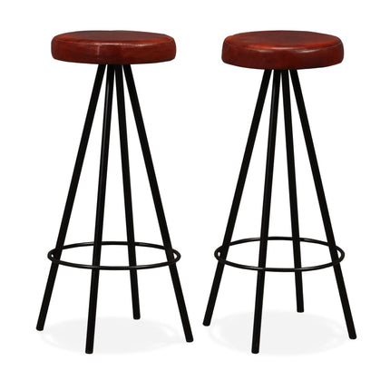 Ensemble De Bar 3 Pcs Bois D'acacia Massif Et Cuir Véritable