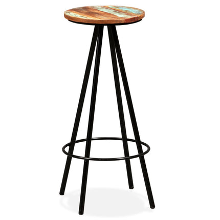 Ensemble De Bar 3 Pcs Bois De Récupération Massif