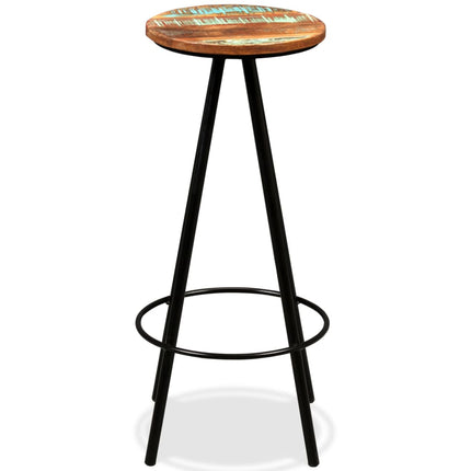 Ensemble De Bar 3 Pcs Bois De Récupération Massif