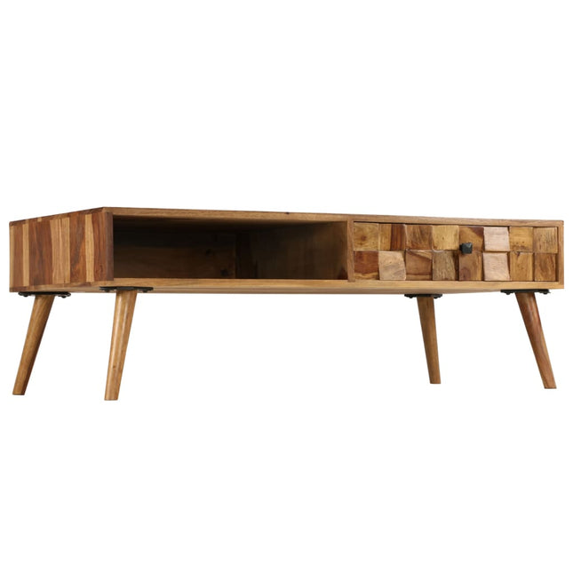 Table Basse Bois Massif Avec Finition Miel 110X50X37 Cm