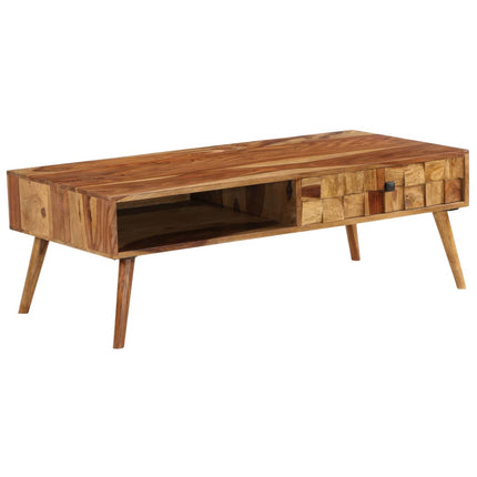 Table Basse Bois Massif Avec Finition Miel 110X50X37 Cm