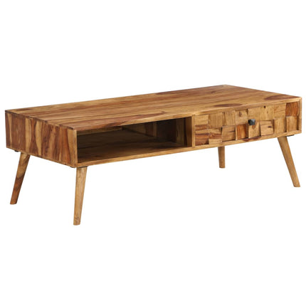Table Basse Bois Massif Avec Finition Miel 110X50X37 Cm