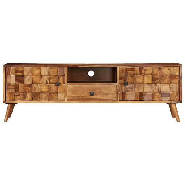 Meuble Tv Bois Avec Finition Miel 140X30X40 Cm