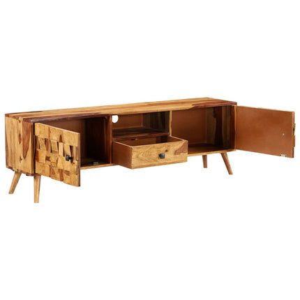 Meuble Tv Bois Avec Finition Miel 140X30X40 Cm