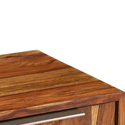 Meuble Tv Bois De Sesham Massif Avec Finition Miel 118X30X40 Cm