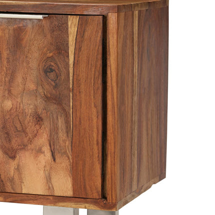 Meuble Tv Bois De Sesham Massif Avec Finition Miel 118X30X40 Cm