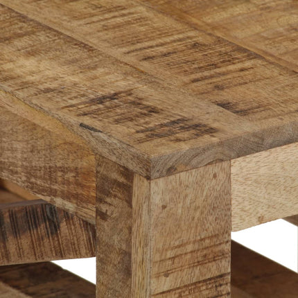 Table Basse Avec Roues Bois De Manguier Massif 110X50X37 Cm