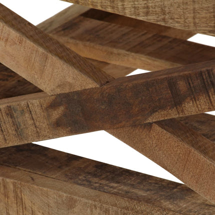 Table Basse Avec Roues Bois De Manguier Massif 110X50X37 Cm