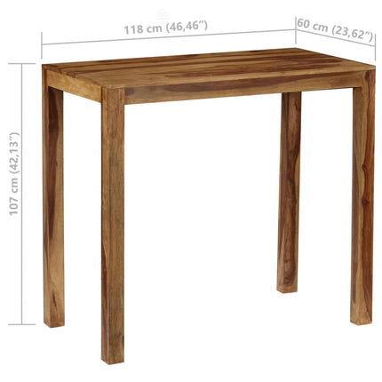 Table De Bar Bois Massif 118X60X107 Cm
