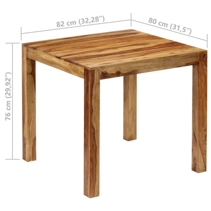 Table De Salle À Manger Bois De Sesham Massif 82 X 80 X 76 Cm