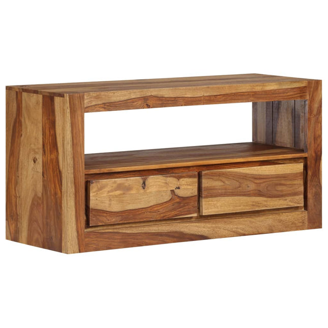 Meuble Tv Bois Massif De Sesham 80X30X40 Cm