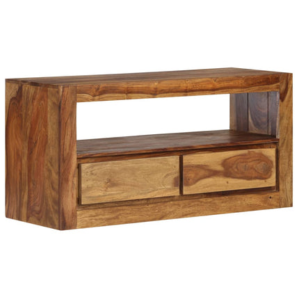 Meuble Tv Bois Massif De Sesham 80X30X40 Cm