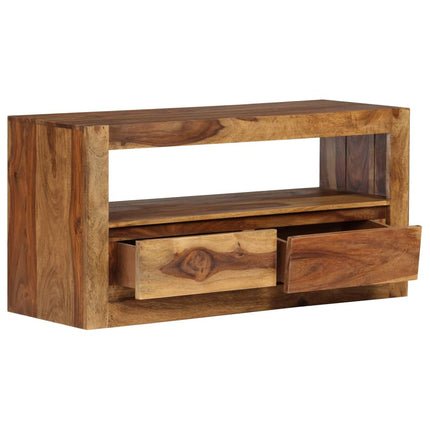 Meuble Tv Bois Massif De Sesham 80X30X40 Cm