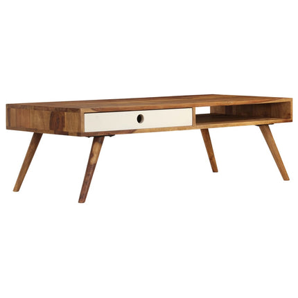 Table Basse 110X50X35 Cm Bois Massif