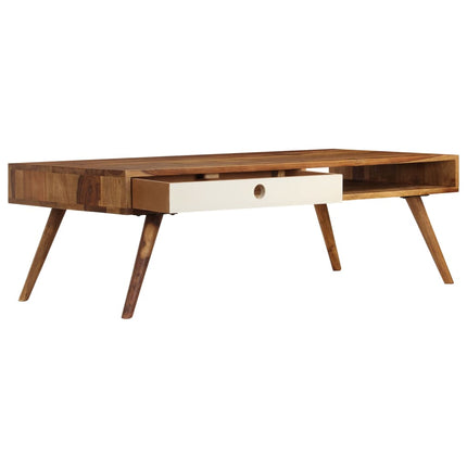 Table Basse 110X50X35 Cm Bois Massif