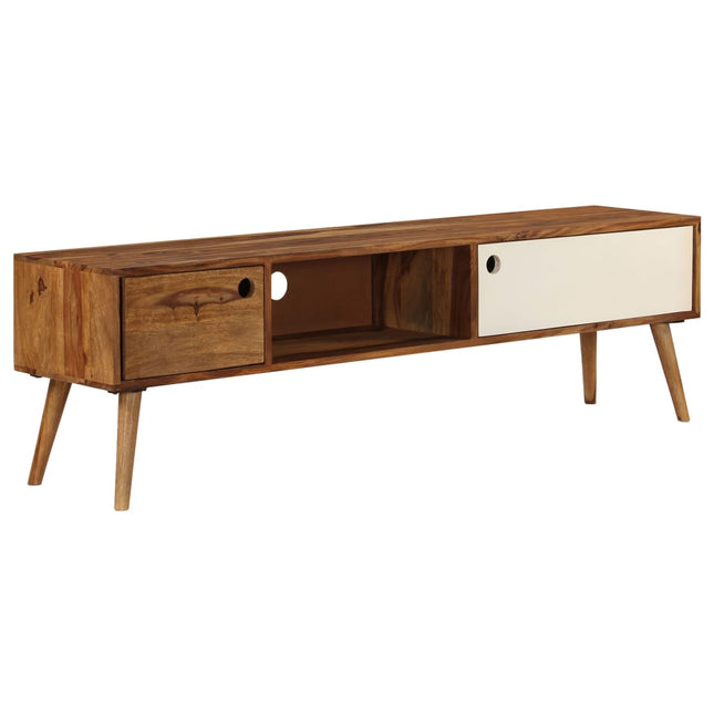 Meuble Tv 140X30X40 Cm Bois Massif