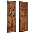 Portemanteaux 2 Pcs Bois Solide De Sesham