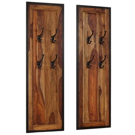 Portemanteaux 2 Pcs Bois Solide De Sesham