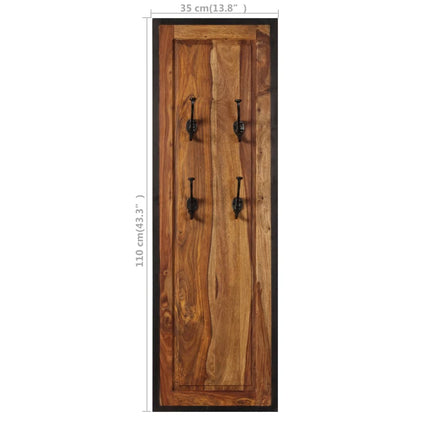 Portemanteaux 2 Pcs Bois Solide De Sesham