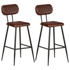 Chaises De Bar Lot De 2 Cuir Véritable