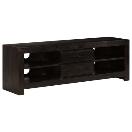 Meuble Tv Bois D'acacia Massif 120 X 30 X 40 Cm