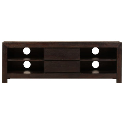Meuble Tv Bois D'acacia Massif 120 X 30 X 40 Cm