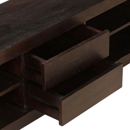 Meuble Tv Bois D'acacia Massif 120 X 30 X 40 Cm