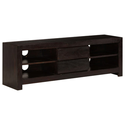 Meuble Tv Bois D'acacia Massif 120 X 30 X 40 Cm