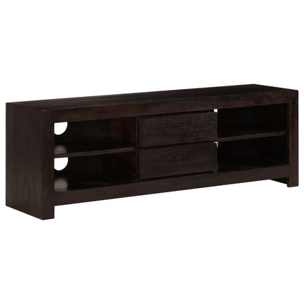 Meuble Tv Bois D'acacia Massif 120 X 30 X 40 Cm