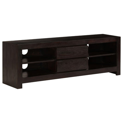 Meuble Tv Bois D'acacia Massif 120 X 30 X 40 Cm