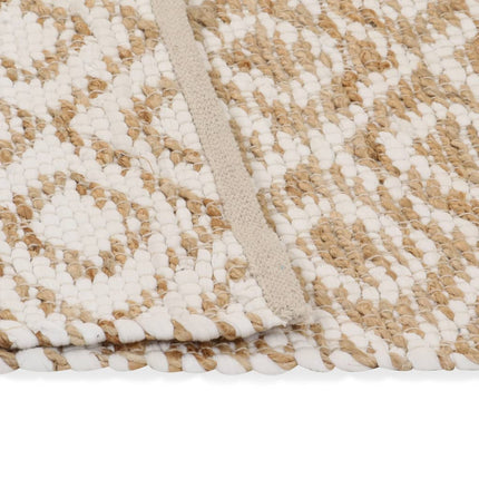 Tapis Tissé À La Main Jute Tissu Naturel Et