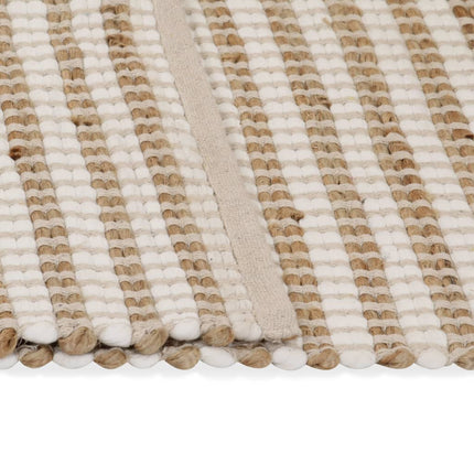 Tapis Tissé À La Main Jute Tissu Naturel Et