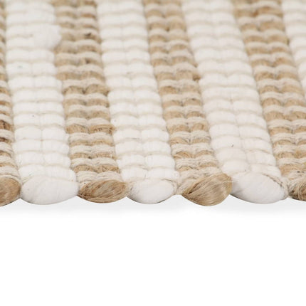 Tapis Tissé À La Main Jute Tissu Naturel Et