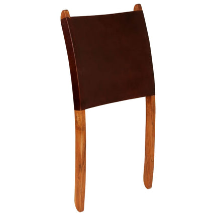 Chaise De Relaxation Pliable Cuir Véritable