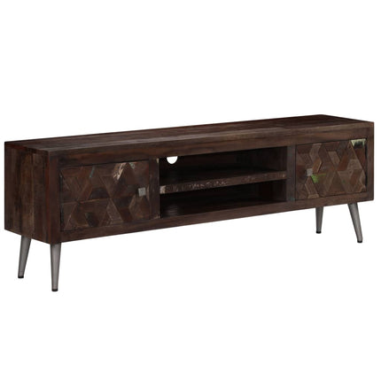 Meuble Tv Bois De Récupération Solide 140 X 30 X 45 Cm