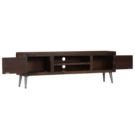 Meuble Tv Bois De Récupération Solide 140 X 30 X 45 Cm