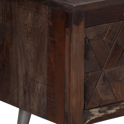 Meuble Tv Bois De Récupération Solide 140 X 30 X 45 Cm