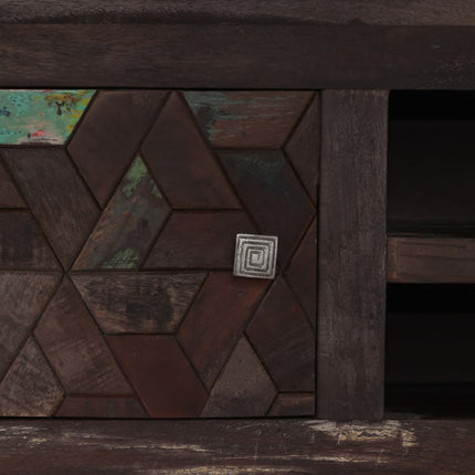 Meuble Tv Bois De Récupération Solide 140 X 30 X 45 Cm