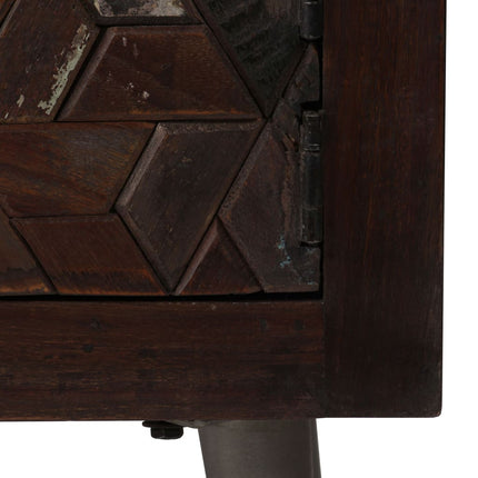 Table De Chevet Bois De Récupération Solide 40 X 30 X 50 Cm