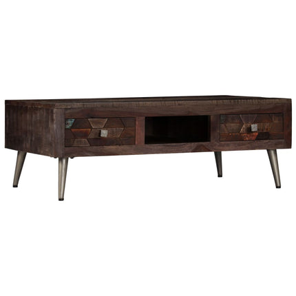 Table Basse Bois De Récupération Solide 100X60X35 Cm
