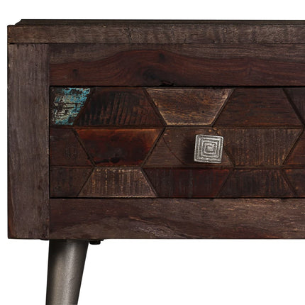 Table Basse Bois De Récupération Solide 100X60X35 Cm