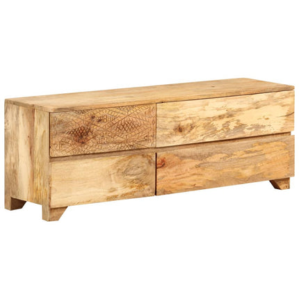 Meuble Tv Bois De Manguier Solide 110X30X40 Cm